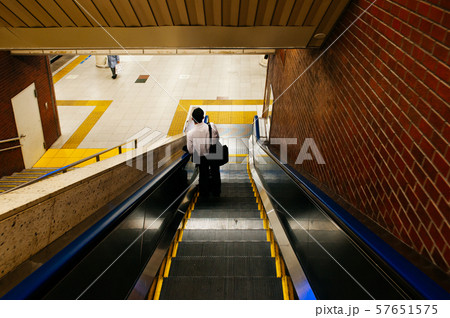 Tokyo subway entrance to underground passage 57651575