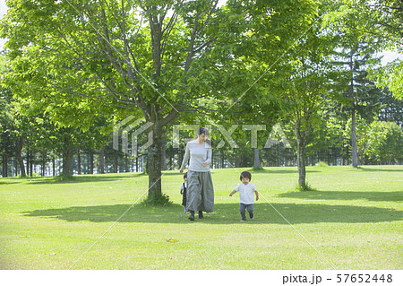 公園で遊ぶ家族 57652448