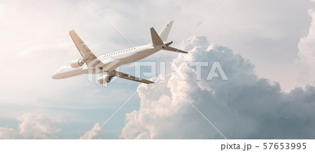 plane flying away 57653995
