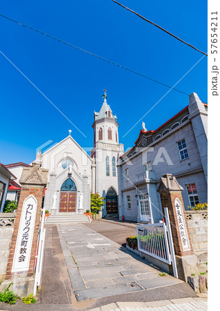 北海道の夏の風景 函館 カトリック元町教会 57654211