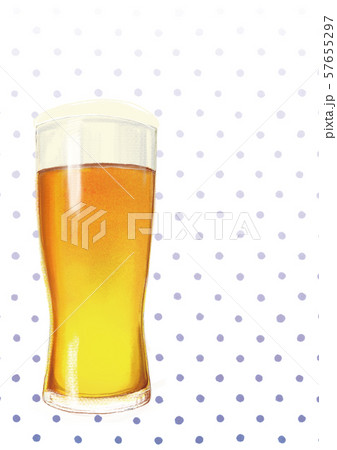 おすすめビール デジタル手描き Pop 豆絞り青のイラスト素材