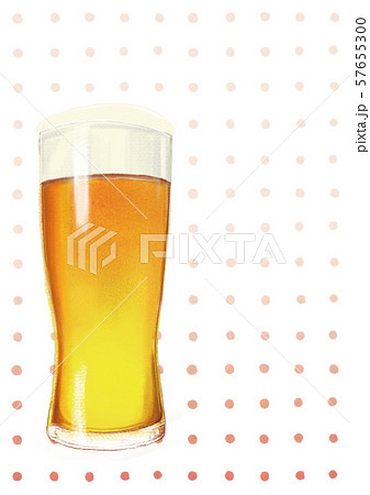 おすすめビール デジタル手描き POP_豆絞り赤 おすすめビール デジタル手描き POP_豆絞り赤 57655300