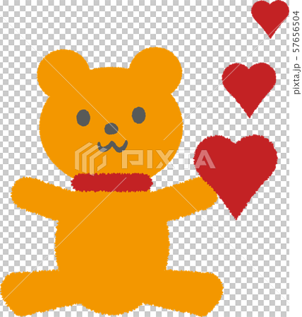 Bear and red heart Bear and red heart 57656504