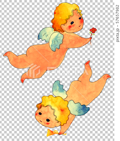 Watercolor illustration of angel 57657982