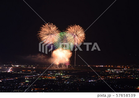 長峰林道から望む神明の花火大会 57658539