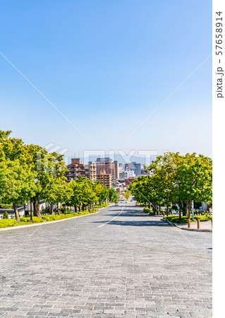 北海道函館 元町の坂のある風景 [二十間坂] 57658914