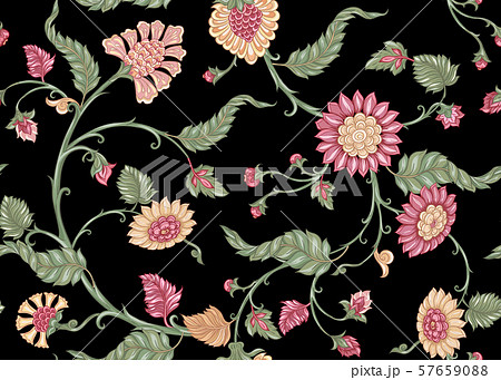 Seamless Indian floral ethnic pattern 57659088