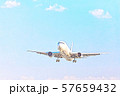 青空と飛行機 57659432