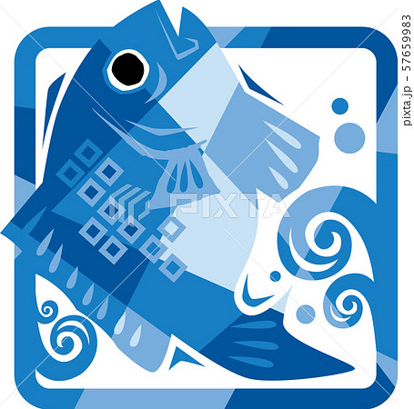 鯛のイメージイラスト　上　四角 57659983