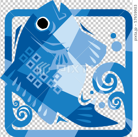 鯛のイメージイラスト　上　四角 57659983