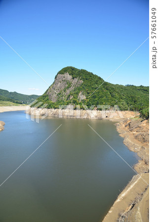 水位低下の胆沢ダム奥州湖 水位低下の胆沢ダム奥州湖 57661049