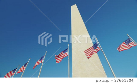 Washington Monument in the background of a clear blue sky Washington Monument in the background of a clear blue sky 57661504