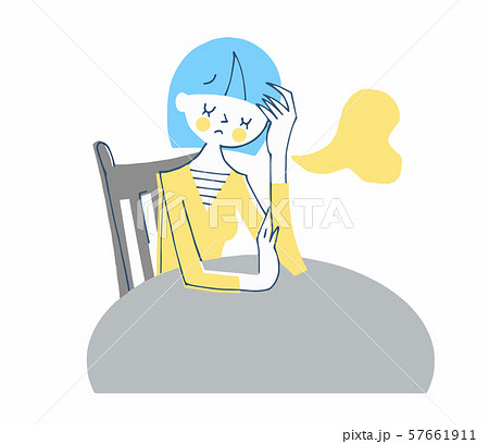 頭痛の女性　 57661911