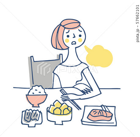 食欲がない女性　 57662101
