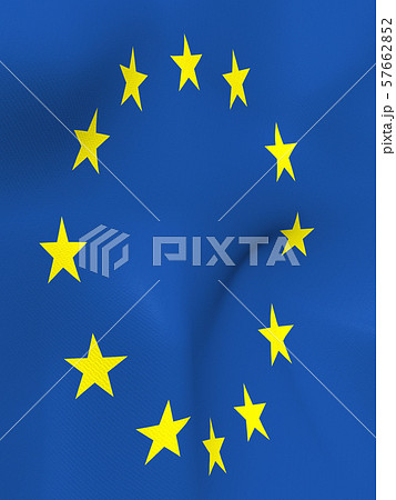 CG　3D　イラスト　立体　デザイン　バックグラウンド　世界　国旗　EU　ヨーロッパ　欧州連合、 57662852
