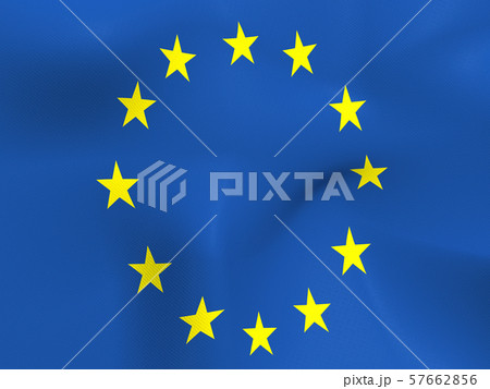 CG　3D　イラスト　立体　デザイン　バックグラウンド　世界　国旗　EU　ヨーロッパ　欧州連合、 57662856