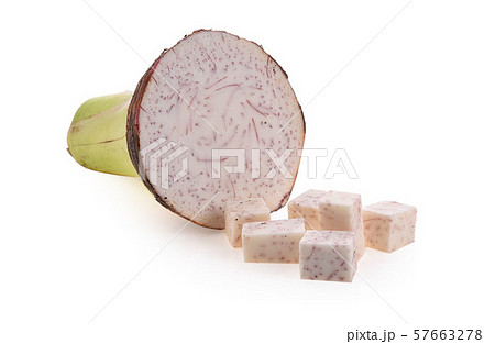 Taro isolated on white background Taro isolated on white background 57663278