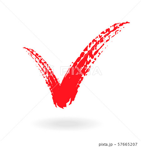 A check mark symbol in color, vector illustration. 57665207