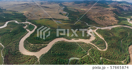 Kurai steppe and Chuya river 57665874