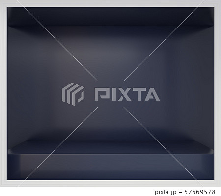 Showcase with lights for samples product. 3D rendering Showcase with lights for samples product. 3D rendering 57669578