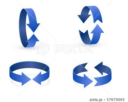 3D rotation sign icon. 360 rotation arrows Sign. 3D rotation sign icon. 360 rotation arrows Sign. 57670065