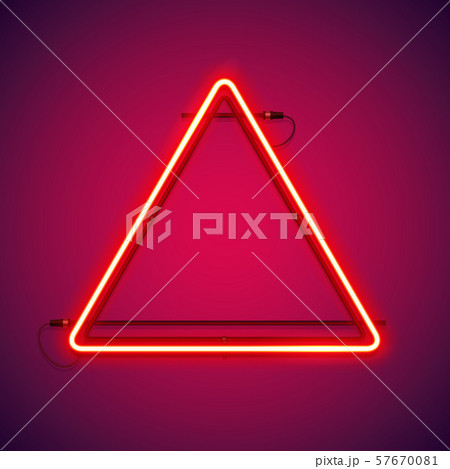 Triangular Red Neon Frame Triangular Red Neon Frame 57670081