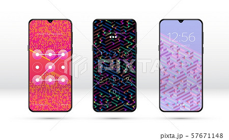 Smartphone lock screen background with abstract maze or labyrinth pattern and password entering Smartphone lock screen background with abstract maze or labyrinth pattern and password entering 57671148