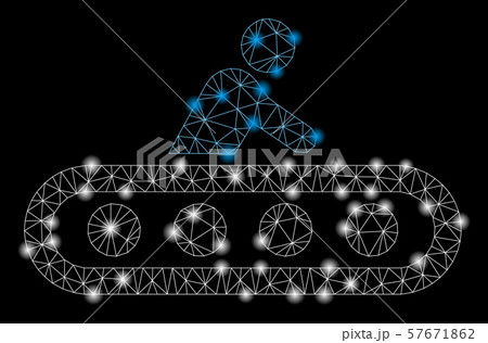 Flare Mesh Wire Frame Passenger Conveyor with Flare Spots Flare Mesh Wire Frame Passenger Conveyor with Flare Spots 57671862
