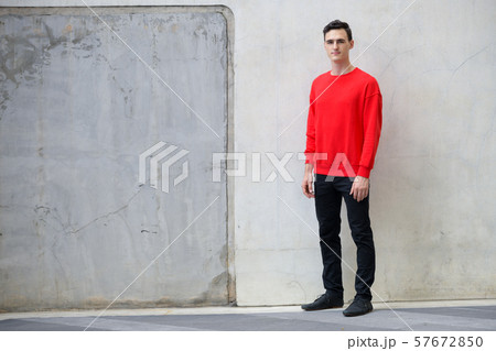 Full body shot of young handsome man 57672850