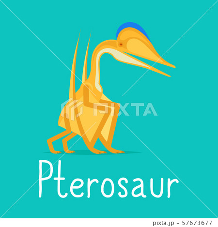Pterosaur dinosaur colorful card 57673677