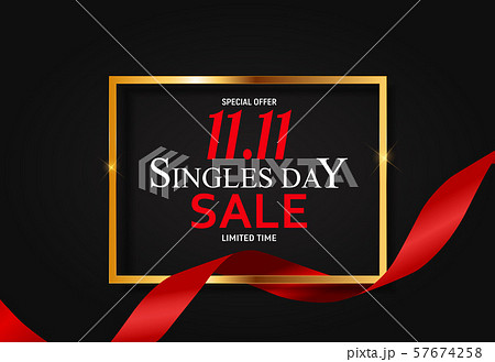 November 11 Singles Day Sale. Vector Illustration November 11 Singles Day Sale. Vector Illustration 57674258