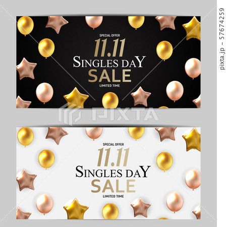 November 11 Singles Day Sale. Vector Illustration 57674259