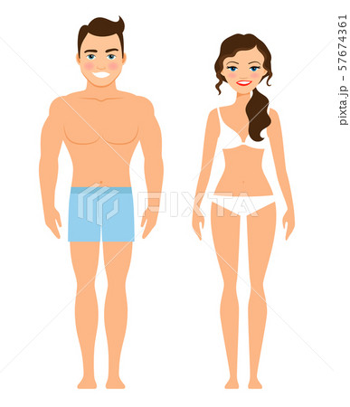 Healthy young man and woman 57674361