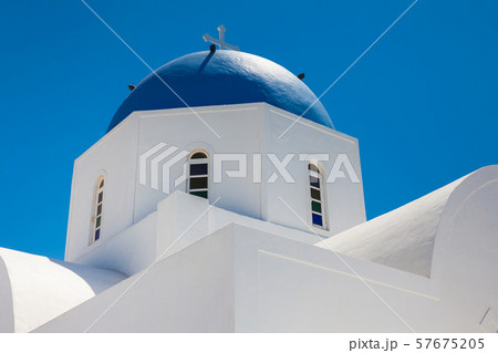 Dome of the parish church of St. Gerasimos located in Fira of Santorini 57675205