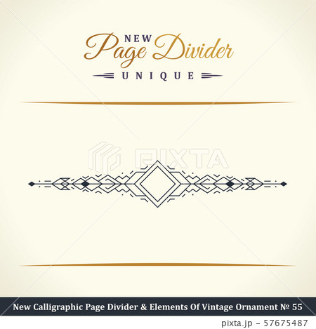 New Calligraphic Page Dividers and Elements of vintage ornaments 57675487