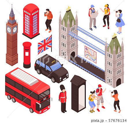 England Landmarks Isometric Set 57676134