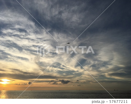 済州島 海 日没 57677211