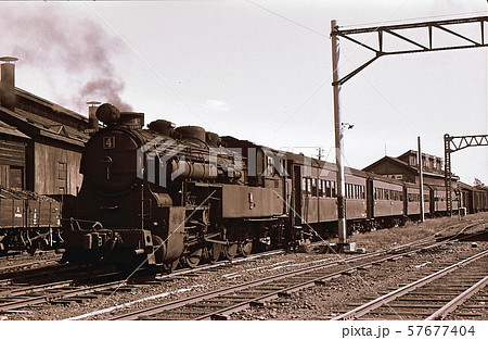 昭和44年　美唄鉄道4号機と美唄鉄道機関区　北海道 57677404