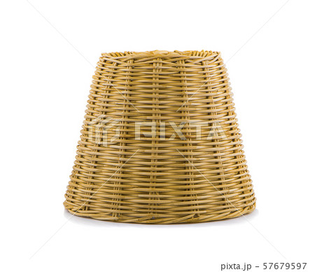 Empty wicker basket isolated on white 57679597