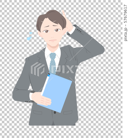 困る ポーズ 書類 ビジネス スーツ 男性 上半身 困る ポーズ 書類 ビジネス スーツ 男性 上半身 57679617