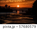 一貴山川と川口橋の夕景 57680579