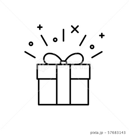 Gift box flat icon on white background, vector illustration Gift box flat icon on white background, vector illustration 57683143