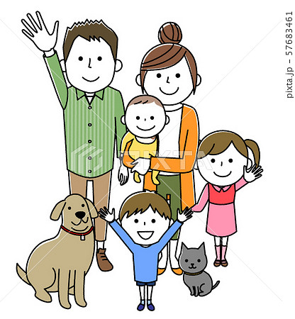 仲良しファミリー　二世代家族 57683461