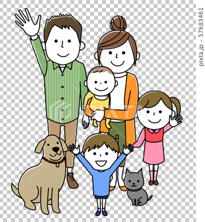 仲良しファミリー　二世代家族 57683461