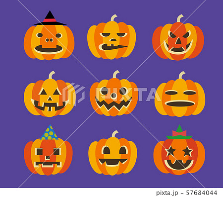 ハロウィンのかぼちゃのイラスト素材