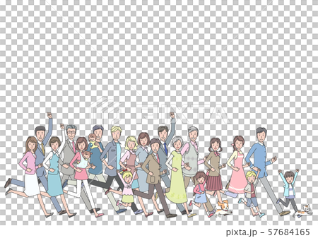 Many people running Many people running 57684165