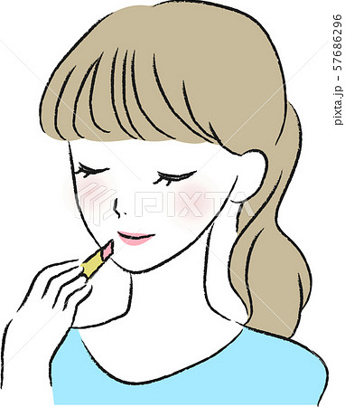 口紅を塗る女性 口紅を塗る女性 57686296