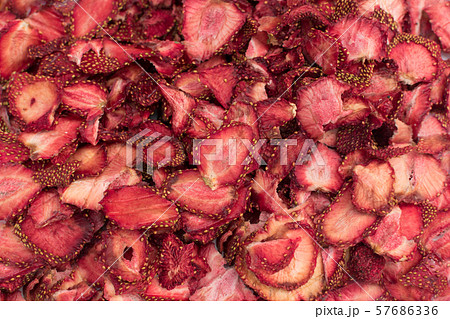 Dehydrated Dry Strawberries Pattern Texture or Dehydrated Dry Strawberries Pattern Texture or 57686336
