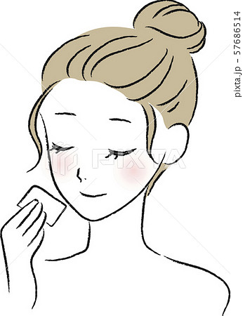 コットンを使う女性 57686514