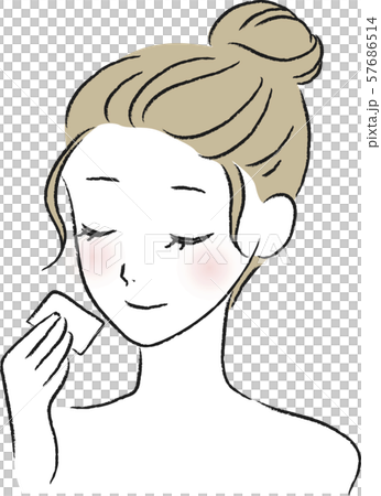 コットンを使う女性 57686514